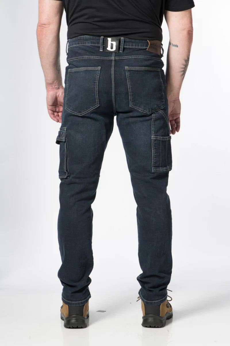 David Pants - Men - R12 - Stretch Denim - Medium Blue